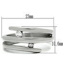 Wedding Rings TK478 Stainless Steel Ring with AAA Grade CZ