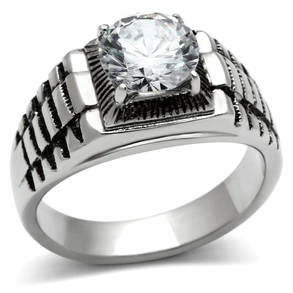 Wedding Rings TK485 Stainless Steel Ring with AAA Grade CZ