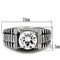 Wedding Rings TK485 Stainless Steel Ring with AAA Grade CZ