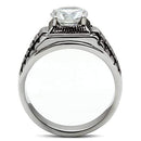 Wedding Rings TK485 Stainless Steel Ring with AAA Grade CZ