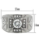 Wedding Rings TK486 Stainless Steel Ring with AAA Grade CZ