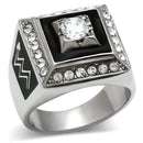 Wedding Rings TK493 Stainless Steel Ring with AAA Grade CZ