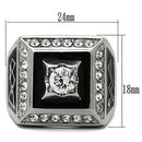 Wedding Rings TK493 Stainless Steel Ring with AAA Grade CZ