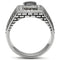Wedding Rings TK494 Stainless Steel Ring with AAA Grade CZ in Jet