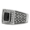 Wedding Rings TK494 Stainless Steel Ring with AAA Grade CZ in Jet