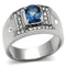 Wedding Rings TK497 Stainless Steel Ring with Synthetic in Montana