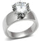 Wedding Rings TK520 Stainless Steel Ring with AAA Grade CZ