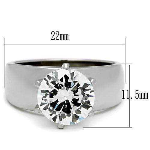 Wedding Rings TK520 Stainless Steel Ring with AAA Grade CZ