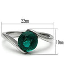 Wedding Rings TK523 Stainless Steel Ring with Synthetic in Blue Zircon