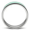 Wedding Rings TK542 Stainless Steel Ring with Epoxy in Aquamarine