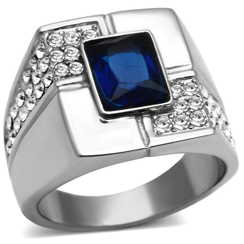 Wedding Rings TK587 Stainless Steel Ring with Synthetic in Montana
