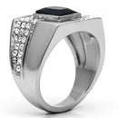 Wedding Rings TK587 Stainless Steel Ring with Synthetic in Montana