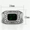 Wedding Rings TK590 Stainless Steel Ring with Synthetic in Emerald