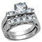 Wedding Rings TK5X019 Stainless Steel Ring with AAA Grade CZ