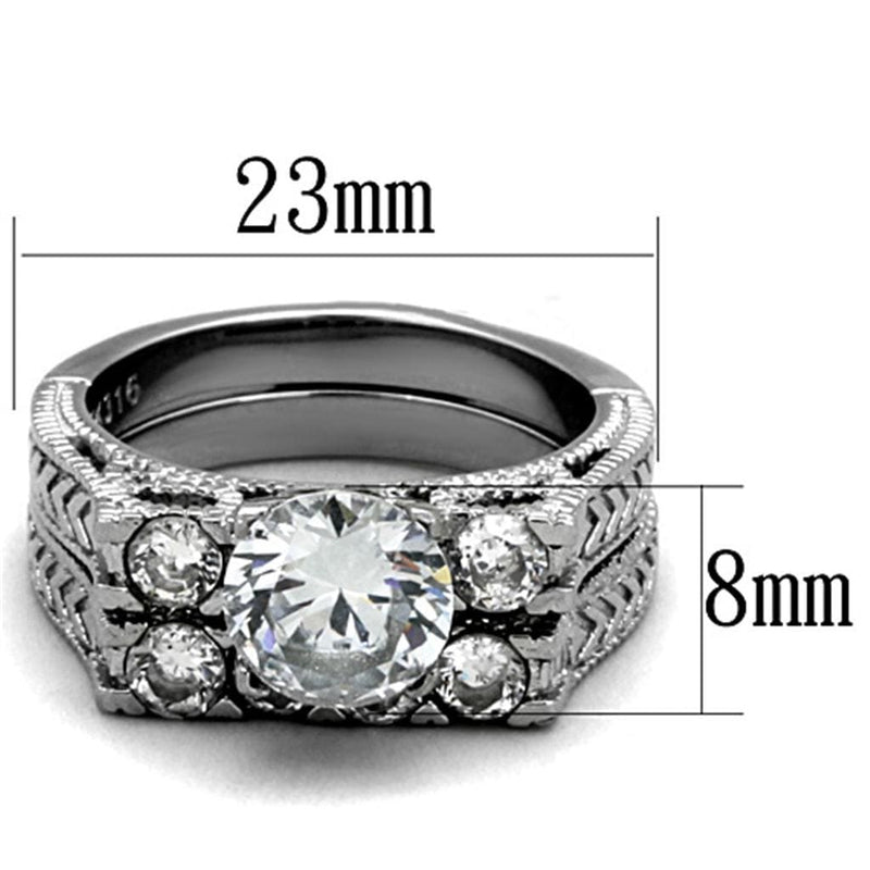 Wedding Rings TK5X019 Stainless Steel Ring with AAA Grade CZ