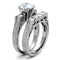 Wedding Rings TK5X019 Stainless Steel Ring with AAA Grade CZ