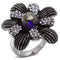 Wedding Rings TK607 Stainless Steel Ring with Synthetic in Amethyst