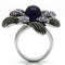 Wedding Rings TK607 Stainless Steel Ring with Synthetic in Amethyst