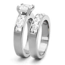 Wedding Rings TK61206 Stainless Steel Ring with AAA Grade CZ