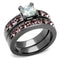 Wedding Rings TK61206LJ Light Black Stainless Steel Ring with AAA Grade CZ