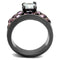 Wedding Rings TK61206LJ Light Black Stainless Steel Ring with AAA Grade CZ