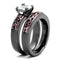 Wedding Rings TK61206LJ Light Black Stainless Steel Ring with AAA Grade CZ