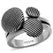 Women Band Rings TK2973 Stainless Steel Ring with Epoxy in Jet