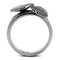 Women Band Rings TK2973 Stainless Steel Ring with Epoxy in Jet