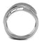 Women Band Rings TK3010 Stainless Steel Ring with Epoxy in Jet