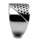 Women Band Rings TK3010 Stainless Steel Ring with Epoxy in Jet