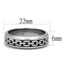 Women Band Rings TK3061 Stainless Steel Ring with Epoxy in Jet