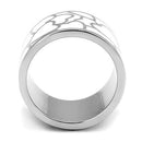 Women Band Rings TK3172 Stainless Steel Ring with Epoxy in White