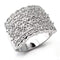 Women's Band Rings 7X094 Rhodium Brass Ring with AAA Grade CZ