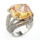 Silver Jewelry Rings Women's Band Rings 80607 Rhodium Brass Ring with AAA Grade CZ Alamode Fashion Jewelry Outlet