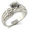 Silver Jewelry Rings Women's Band Rings 96313 Rhodium Brass Ring with AAA Grade CZ Alamode Fashion Jewelry Outlet