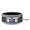 Silver Jewelry Rings Women's Band Rings DA001 Black - Stainless Steel Ring with AAA Grade CZ Alamode Fashion Jewelry Outlet