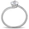 Silver Jewelry Rings Women's Band Rings DA013 Stainless Steel Ring with AAA Grade CZ Alamode Fashion Jewelry Outlet