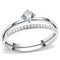 Silver Jewelry Rings Women's Band Rings DA026 Stainless Steel Ring with AAA Grade CZ Alamode Fashion Jewelry Outlet
