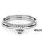 Silver Jewelry Rings Women's Band Rings DA026 Stainless Steel Ring with AAA Grade CZ Alamode Fashion Jewelry Outlet