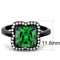 Silver Jewelry Rings Women's Band Rings DA029 Black - Stainless Steel Ring with AAA Grade CZ Alamode Fashion Jewelry Outlet