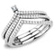 Silver Jewelry Rings Women's Band Rings DA061 Stainless Steel Ring with AAA Grade CZ Alamode Fashion Jewelry Outlet