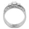 Silver Jewelry Rings Women's Band Rings DA062 Stainless Steel Ring with AAA Grade CZ Alamode Fashion Jewelry Outlet