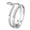 Silver Jewelry Rings Women's Band Rings DA063 Stainless Steel Ring with AAA Grade CZ Alamode Fashion Jewelry Outlet