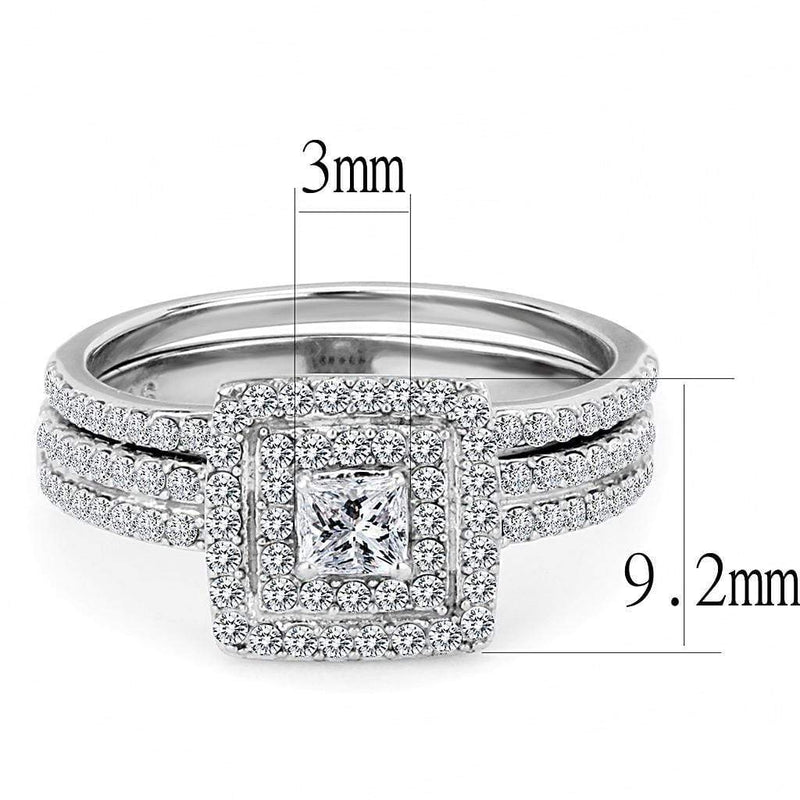 Silver Jewelry Rings Women's Band Rings DA064 Stainless Steel Ring with AAA Grade CZ Alamode Fashion Jewelry Outlet