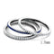 Silver Jewelry Rings Women's Band Rings DA066 Stainless Steel Ring with CZ in London Blue Alamode Fashion Jewelry Outlet