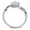 Women's Band Rings DA101 Stainless Steel Ring with AAA Grade CZ