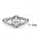 Women's Band Rings DA103 Stainless Steel Ring with AAA Grade CZ