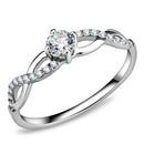 Women's Band Rings DA104 Stainless Steel Ring with AAA Grade CZ