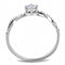 Women's Band Rings DA104 Stainless Steel Ring with AAA Grade CZ