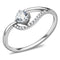 Women's Band Rings DA105 Stainless Steel Ring with AAA Grade CZ